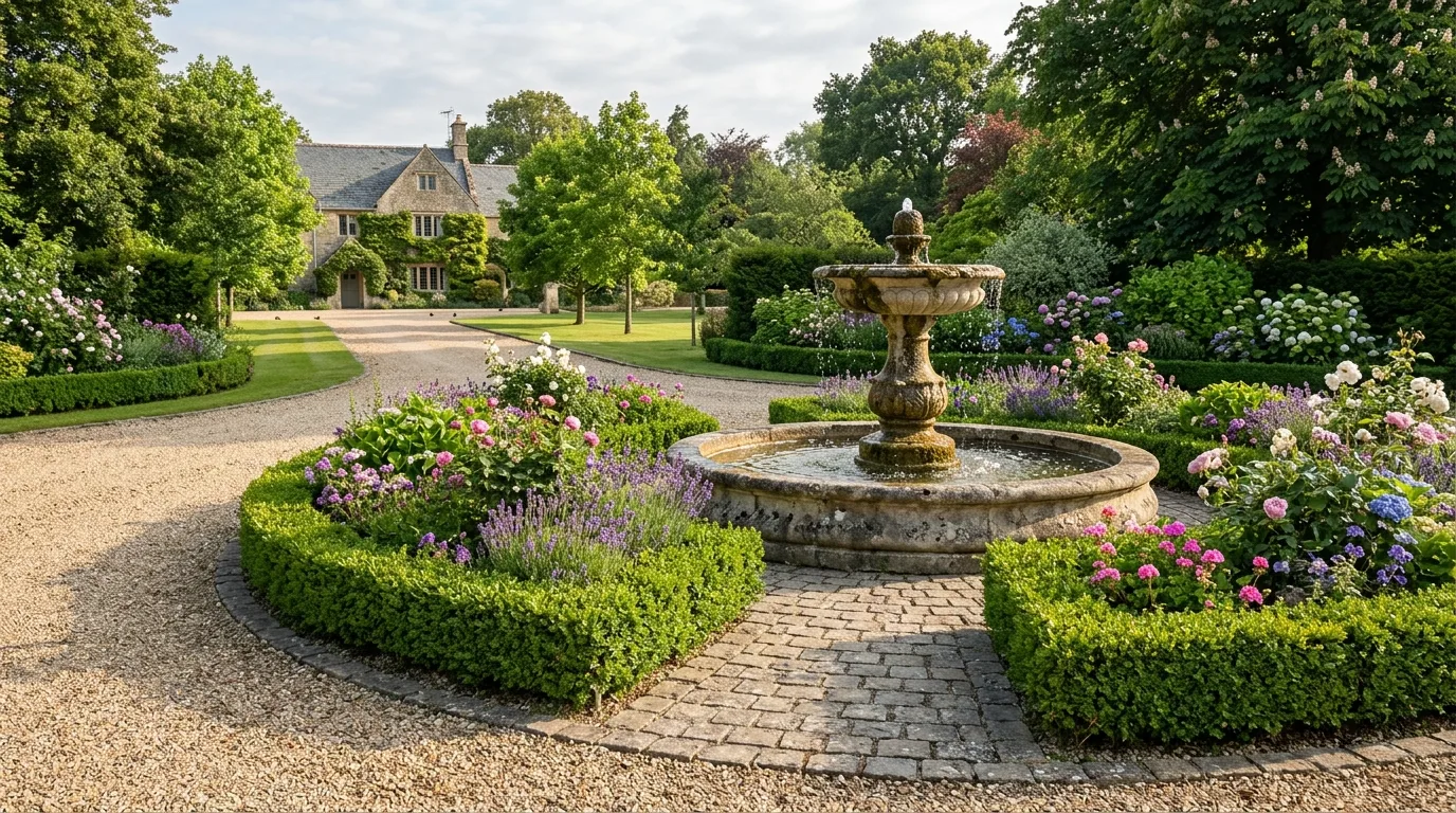 Stone Border with Accent Plant